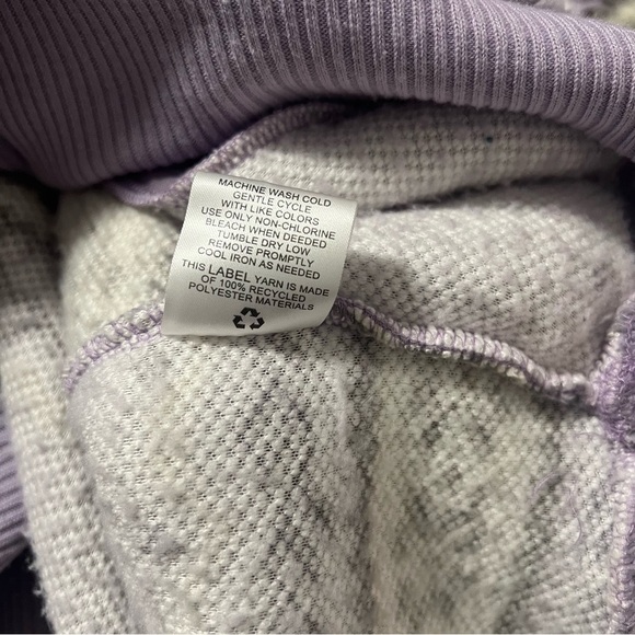 Hippie Rose Juniors’ Small Sherpa Half - Zip Pullover In Lavender & Gray EUC - Picture 9 of 9